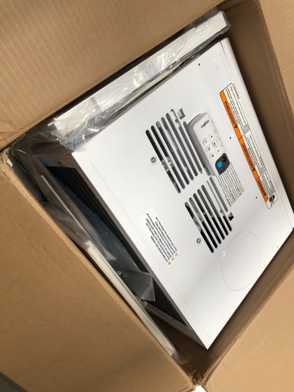 Photo 1 of (USED, UNTESTED, SOLD AS PARTS) Whirlpool 8,000 BTU Window Air Conditioner with Dehumidifier, 115V, Window AC for Rooms up to 350 Sq. Ft., Living Room, Bedroom, or Apartment, with 3 Speeds, Remote Control, and 24H Timer, White