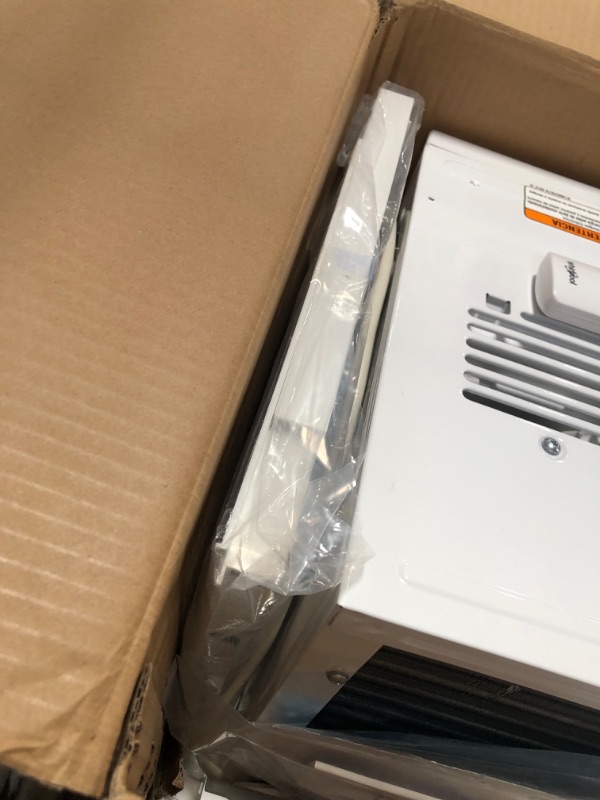 Photo 1 of (USED, UNTESTED, SOLD AS PARTS) Whirlpool 8,000 BTU Window Air Conditioner with Dehumidifier, 115V, Window AC for Rooms up to 350 Sq. Ft., Living Room, Bedroom, or Apartment, with 3 Speeds, Remote Control, and 24H Timer, White