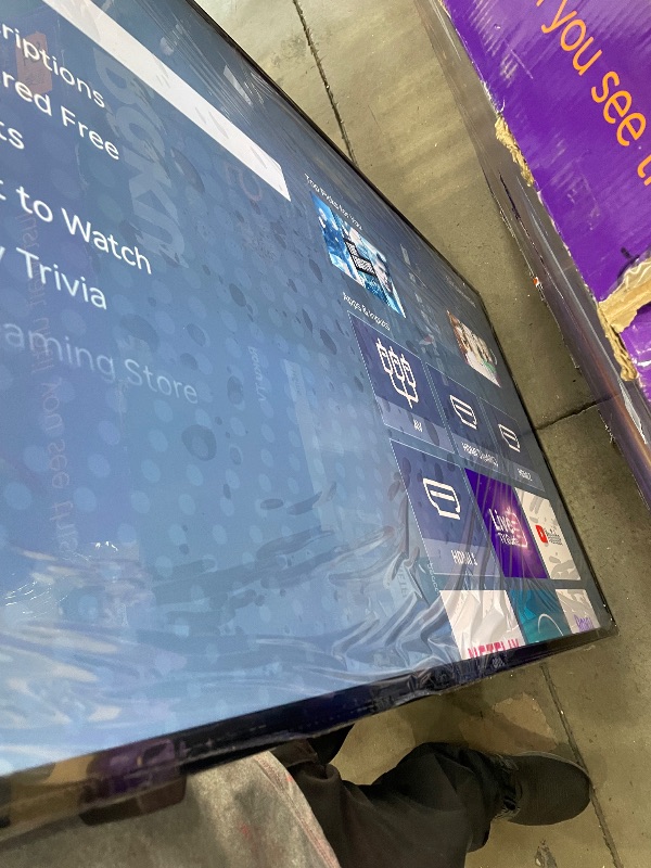 Photo 1 of **BRAND IS ACTUALLY ONN**Roku Smart TV – 55-Inch Select Series, 4K HDR TV – Roku TV with Enhanced Voice Remote – Flat Screen LED Television with Wi-Fi for Streaming Live Local News, Sports, Family Entertainment