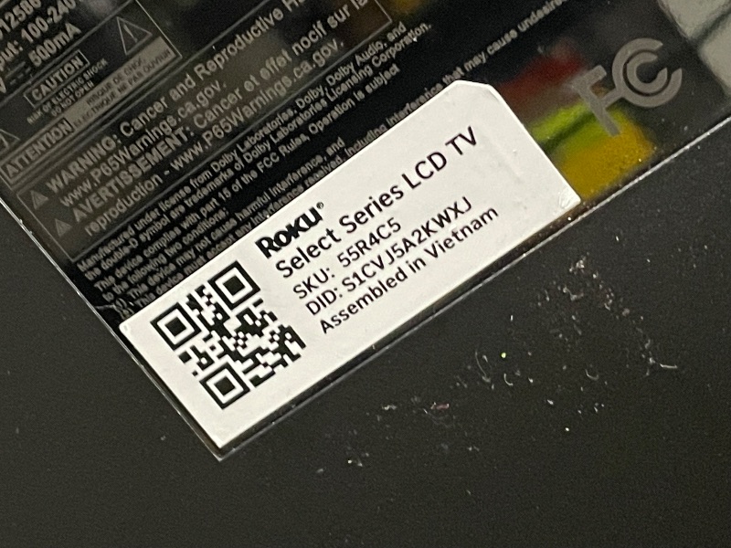Photo 1 of **BRAND IS ACTUALLY ONN**Roku Smart TV – 55-Inch Select Series, 4K HDR TV – Roku TV with Enhanced Voice Remote – Flat Screen LED Television with Wi-Fi for Streaming Live Local News, Sports, Family Entertainment
