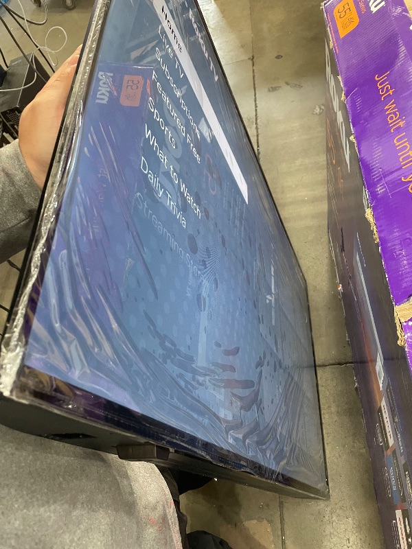 Photo 1 of **BRAND IS ACTUALLY ONN**Roku Smart TV – 55-Inch Select Series, 4K HDR TV – Roku TV with Enhanced Voice Remote – Flat Screen LED Television with Wi-Fi for Streaming Live Local News, Sports, Family Entertainment