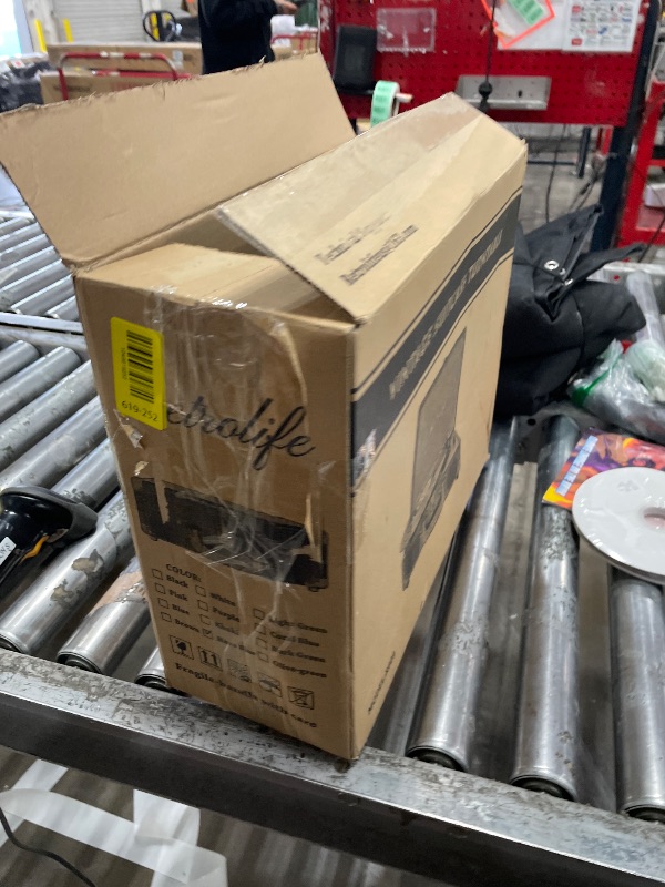 Photo 1 of **NO POWER CORD**Vinyl Record Player 3-Speed Bluetooth Suitcase Portable Belt-Driven Record Player with Built-in Speakers RCA Line Out AUX in Headphone Jack Vintage Turntable Haze Blue