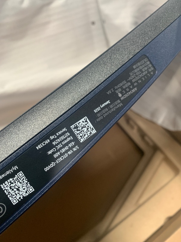 Photo 1 of (broken screen)(sold for parts) Alienware 34 240Hz QD-OLED Curved Gaming Monitor - AW3425DW - 34.2-inch WQHD (3440 x 1440) 0.03ms Display, 1800R Curve, AMD FreeSync Premium Pro, VESA AdaptiveSync, DisplayHDR TrueBlack 400