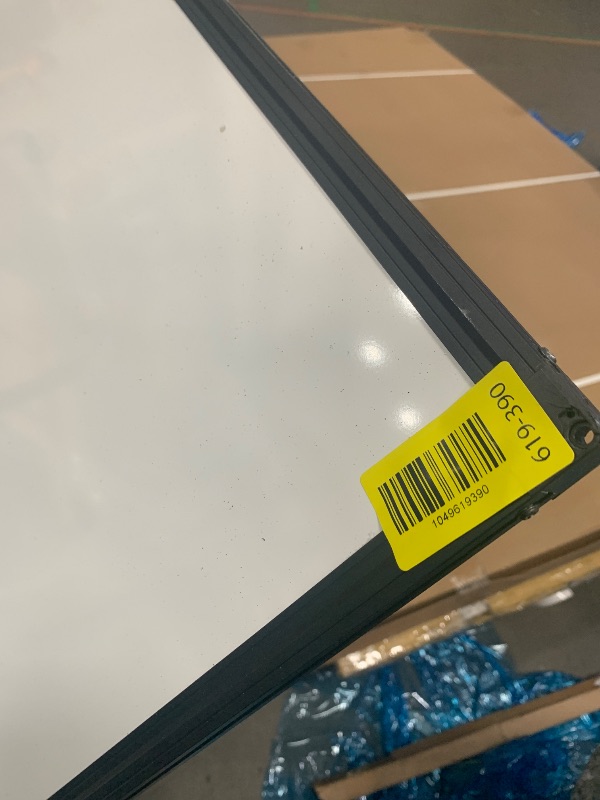 Photo 1 of (minor damage) Amazon Basics Magnetic Dry Erase Whiteboard, 36 x 48-inch, Aluminum Frame, Silver/White, Easy to Install