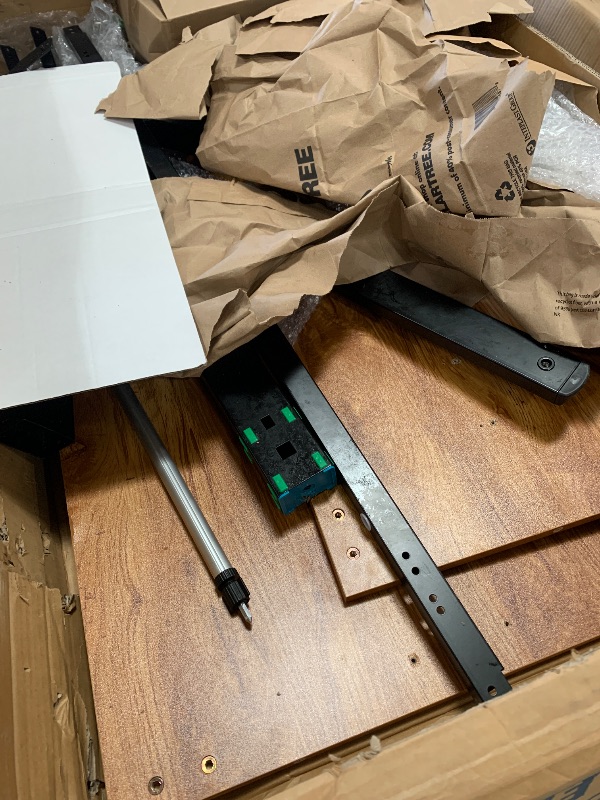 Photo 1 of (appears incomplete)See images) YIHAYO Reversiable L-Shaped Electric Standing Desk, 59 Inches Stand Up Corner Desk, Sit and Stand Up for Work Office Home, Ergonomic Rising Computer Table with Splice Board, Rustic Brown