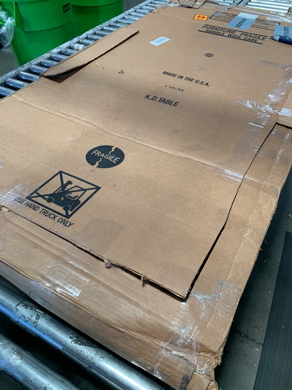 Photo 1 of (see images for damage) Correll 36"x72" Rectangular Classroom Activity Table, Height Adjustable (19"-29"), Medium Oak Durable Thermal Fused Laminate, School Furniture, Made in The USA