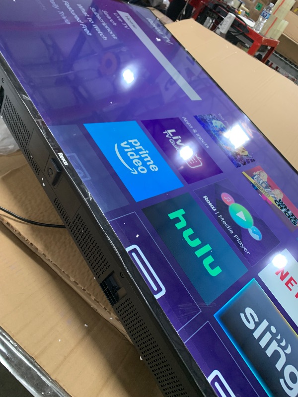 Photo 1 of **MISSING LEGS AND REMOTE**
Roku Smart TV – 55-Inch Select Series, 4K HDR TV – Roku TV with Enhanced Voice Remote – Flat Screen LED Television with Wi-Fi for Streaming Live Local News, Sports, Family Entertainment
