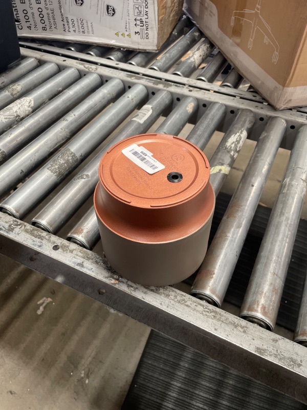Photo 1 of The HC Companies 7 Inch Sprite Succulent Pot 6.95"x6.95"x6.21Inch in Artisan Taupe with Copper Bottom Color