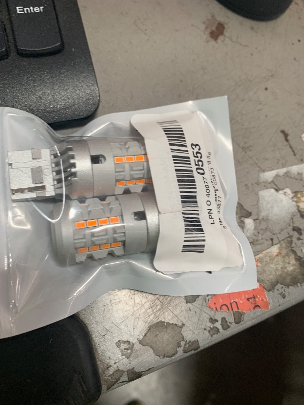 Photo 1 of SIR IUS LED RLS 7440 7440A Built in Resistor Anti Hyper flashing LED Bulb Turn Signal Light Amber Orange Color Full Aluminum Body Single Filament Error Free Pack of 2