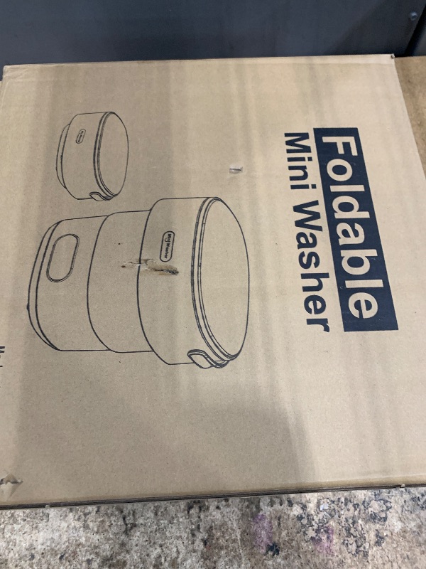 Photo 1 of (see all images) Portable Washing Machine 16L Foldable Mini Washer Machine with Spin Basket Laundry Collapsible Small Underwear Washer Machine 