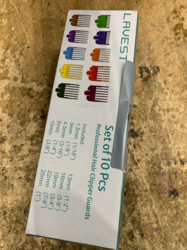 Photo 1 of 10 Professional Hair Clipper Guards Cutting Guides Compatible with Most Wahl Clippers with Organizer, Color Coded Clipper Combs Replacement - 1/16" to 1"