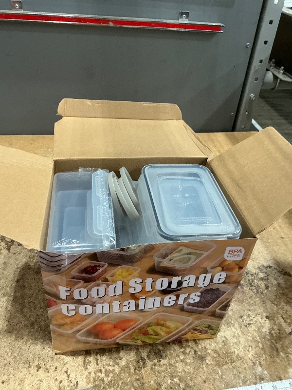 Photo 1 of 40 PCS Food Storage Containers with Lids Airtight (20 Containers & 20 Lids), Plastic Storage Meal Prep Container-Stackable 100% Leakproof & Microwave Organization and Storage Sets, Lunch Containers