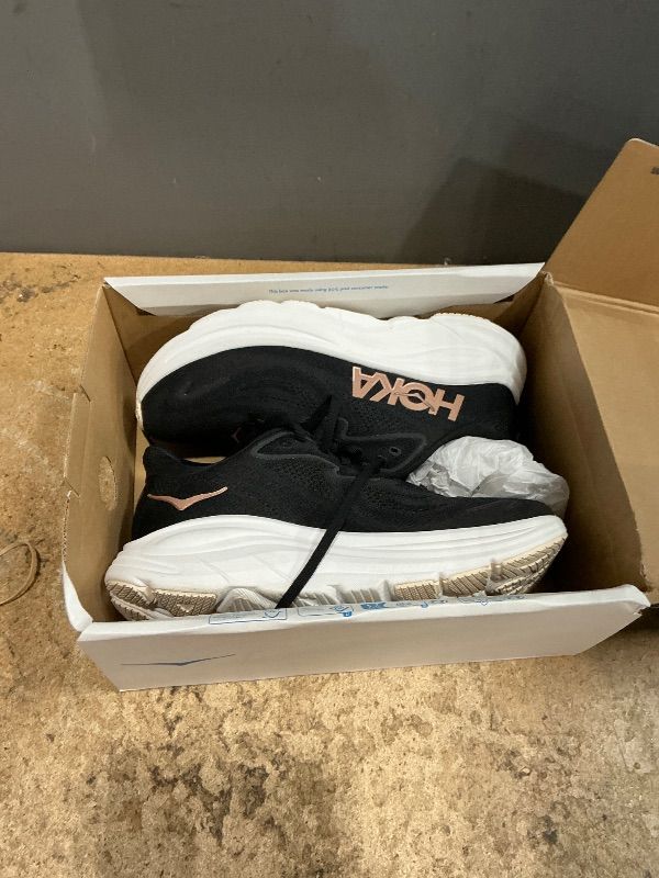 Photo 1 of (see all images) Hoka Women's Clifton 10 Sneaker, Black/Rose Gold, 9