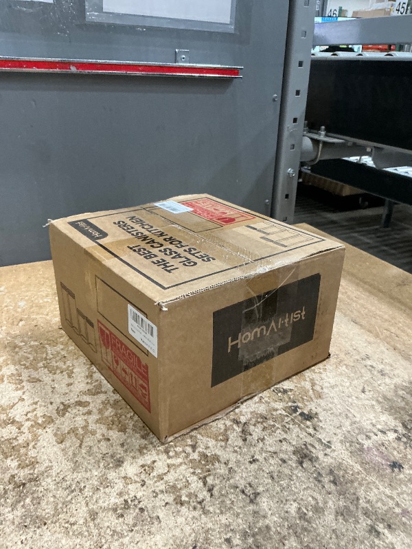 Photo 1 of *1 BROKEN* 21oz - 4 Pack Square Glass Jars with Bamboo Lids, Glass Food Storage Containers with Airtight Lids, Air Tight Pantry Storage Containers for Coffee, Sugar, Spice, Meal Prep Jars for Salad & Fruit