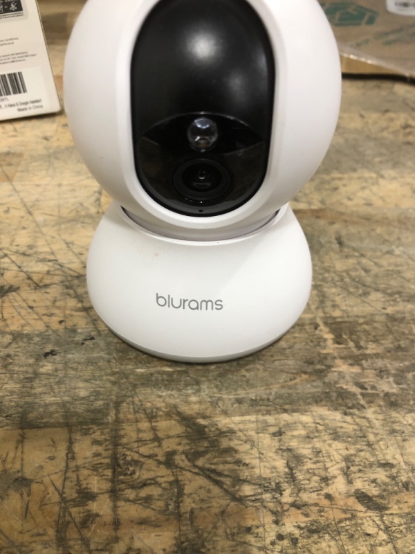 Photo 1 of **MISSING PARTS** blurams Indoor Camera 2K, Cameras for Home Security 5G&2.4GHz, 360° Pet Camera w/Motion Tracking, Phone App, 2-Way Audio, IR Night Vision, Siren, Works with Alexa & Google Assistant