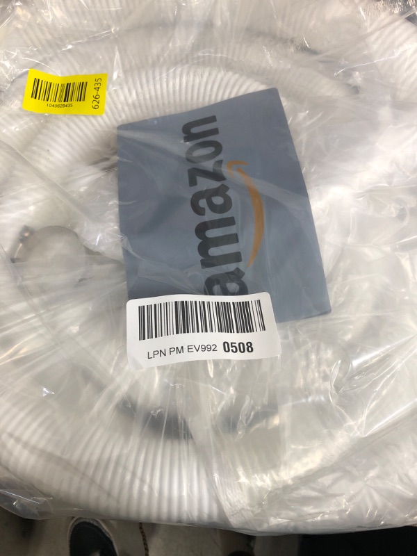 Photo 1 of 1-1/2-Inch Pool Hoses for Above Ground Pools with Clamps - 1.5" Diameterd Replacement Pool Pump Hose Compatible with Intex Coleman Skimmer Surface Pool Pump (White -2 Pack)