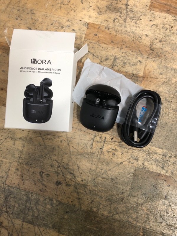 Photo 1 of 1 Hora Wireless Earbuds Bluetooth 5.3, Sports Headphones Deep Bass in-Ear Earphones, Premium Sound with Charging Case, Compatible with iPhone, Android Smartphone, Tablet, Laptop