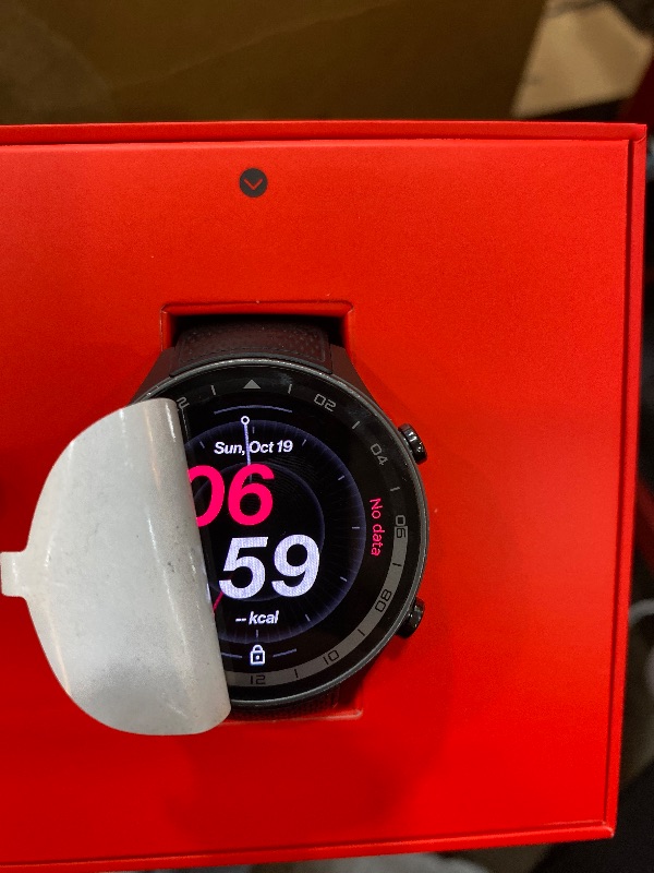 Photo 1 of **LOCKED HAS A PIN** OnePlus Watch 3 Obsidian Titanium, 32GB, 120-Hour Battery, Health & Fitness Tracking, Sapphire Crystal Design, Titanium Bezel, Dual-Engine, Wear-OS by Google