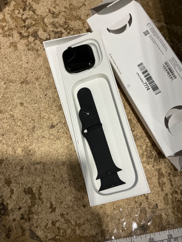 Photo 1 of *UNABLE TO TEST/ NO CHARGER** Apple Watch Series 11 [GPS 46mm] Smartwatch with Jet Black Aluminum Case with Black Sport Band - M/L. Sleep Score, Fitness Tracker, Health Monitoring, Always-On Display, Water Resistant