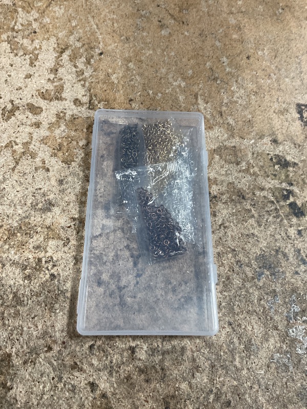 Photo 1 of *INCOMPLETE* Ferraycle 1200 Pcs Small Screw Eye Pins for Jewelry Making Mini Eye Screws Eyelet Pins Hooks for DIY Art Craft Projects, 3 Sizes(0.16 x 0.32 Inch, 0.2 x 0.39 Inch, 0.24 x 0.5 Inch,Multicolor)