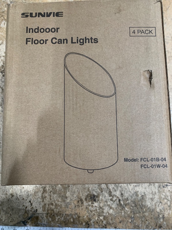 Photo 1 of **PARTIAL SET/ MISSING 2 LAMPS** SUNVIE 4 Pack Up Lights, 5W Uplighting Indoor Uplights with 2700K GU10 Bulbs, Uplighting Indoor Spot Lights for Home Plant Picture, 5.9 FT Plug Cord & Foot Switch