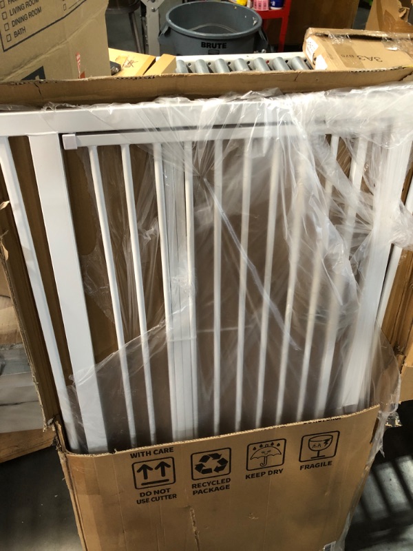 Photo 1 of (USED/FAIR) Lumizone Extra Tall Cat Gate 55.12" High Pressure Mounted Extra Wide 2025 New (17 Sizes) 1.37" Gap No Drilling Auto-Close One-Handed Operation Tall Pet Gate for Dogs(White, 29.92"-34.24"/76-86.5cm)