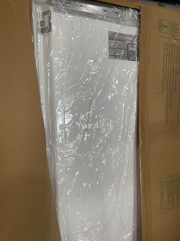 Photo 1 of (DAMAGED GLASS SCREENING) (UNTESTED) Lithonia Lighting CPX 2x4 LED Flat Panel Light, 2 Ft. x 4 Ft. LED Light Panel, Ceiling Lighting Fixture, 4000/5000/6000 Adjustable Lumens, 3500K/4000K/5000K Switchable CCT, Smooth Satin Lens, White