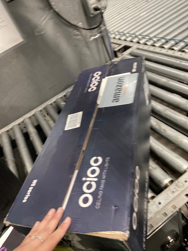 Photo 1 of (parts) (not functional) ocioc 52 inch Ceiling Fans with Lights, Large Air Volume Ceiling Fans with Reversible Quiet DC Motor and Remote?Black?