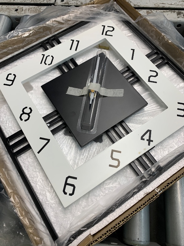 Photo 1 of (used)(see images) FLEBLE Large Wall Clocks for Living Room Decor Modern Big Silent Pendulum Wall Clock Battery Operated Quartz