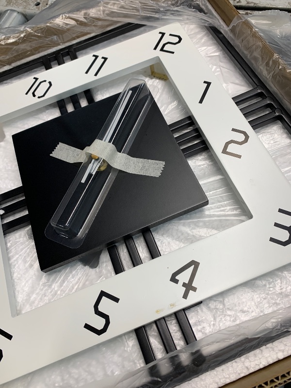 Photo 1 of (used)(see images) FLEBLE Large Wall Clocks for Living Room Decor Modern Big Silent Pendulum Wall Clock Battery Operated Quartz