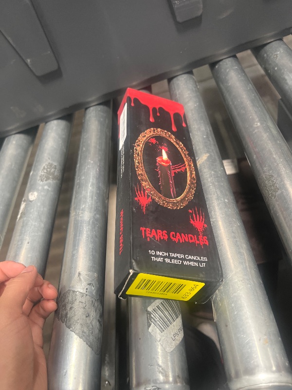 Photo 1 of 8 Pack Vampire Tears Taper Candles, 10 inch Tall Bleeding Candles, Soundvalue Unscented Black Tapered Candlesticks, Spooky Blood Drip Candle Set for Halloween Party Gothic Home Decorations