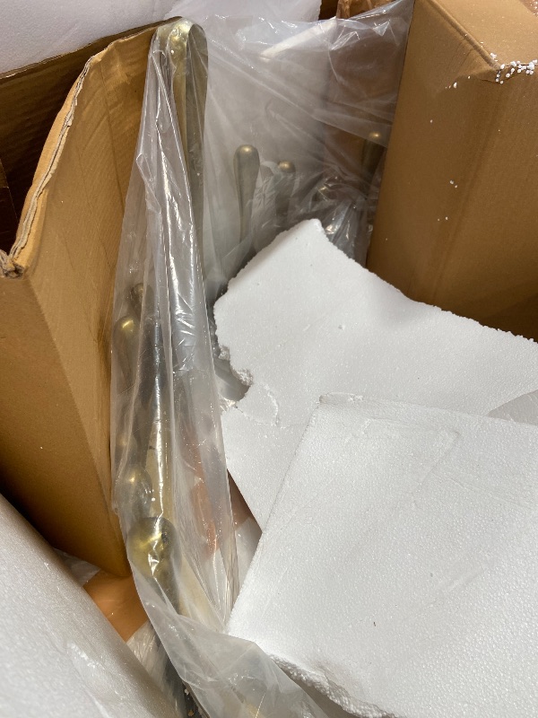 Photo 1 of *I(one broken droplet) * Deco 79 Aluminum Metal Living Room Coffee Table Drip Table with Melting Designed Legs and Shaded Glass Top, Center Table 36" x 36" x 16", Gold