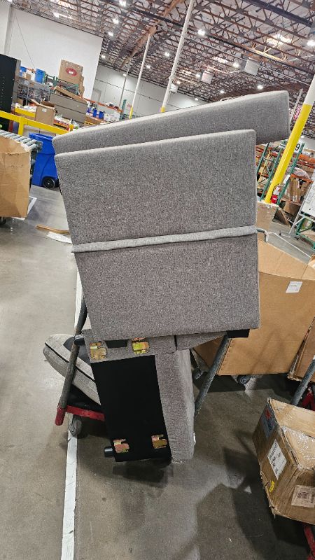 Photo 1 of ***BOX 1 OF 2 ONLY***Lexicon Mid Century Modern Sectional Sleeper Sofa Bed Couch with Storage Chaise, Sectional Sofa Pull Out Couch Bed, Sectional Couch Lounge Sofa for Living Room Apartment, Left Side Chaise, Gray