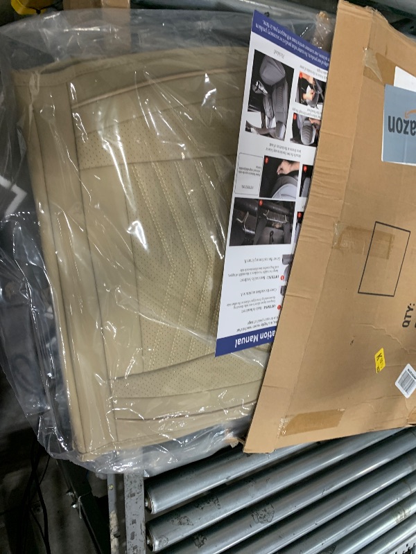 Photo 1 of ****************ONLY 1 SEAT COVER*************
HChengkikz Car Seat Covers,Breathable and Waterproof Faux Leather Automotive Seat Covers for Cars,Universal Driver Seat Cover with Backrest for SUV Truck Sedan(Style1,2 PCS Front Seat,Beige)