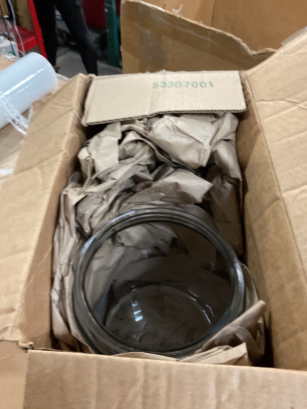 Photo 1 of (BAGGED) (USED/FAIR) Yaomiao 1 Quart Glass Jar with Lid Large Cookie Jar with Big Opening Airtight Food Storage Canister Canning Jars for Flour Sugar Dog Treats Pasta Candy Glass Containers with Lids for Kitchen Pantry