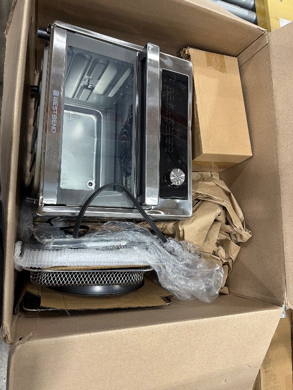 View 2 of ***SEE NOTES***
West Bend XL Air Fryer Oven 26-Quart with Digital Controls Easy-View Door and 24 Cooking Presets, Includes Nine Accessories, 1700-Watts, Metallic