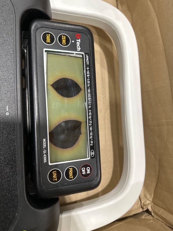 Photo 1 of *** PARTS ONLY *** VisionTechShop GTech GL-6300L Portable Bench Scale, 300lbs Capacity with Dual Range, Reading 0-150 x 0.05lbs/150-300 x 0.1lbs, Lb/Kg Switchable, NTEP Legal for Trade