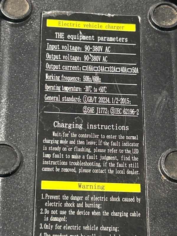 Photo 1 of *** PARTS ONLY ***AplysiaTech Level 2 Fast EV Charger, 240V, 50Amp, 12KW Adjustable Current & Schedule Charging,Home Wall Mount Electric Vehicle Charging Station,SAE J1772 Charger, NEMA14-50P with 25ft Premium Cable.