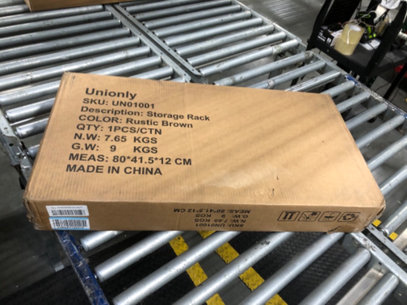 Photo 1 of ***MISSING PARTS*** Unionly 2-Tier Washer Dryer Countertop single with shelf and fabirc drawer,laundry topper with Edge and Non-Slip Pad for Washer Dryer Laundry Hamper Counter Storage Organization (rustic brown, single)