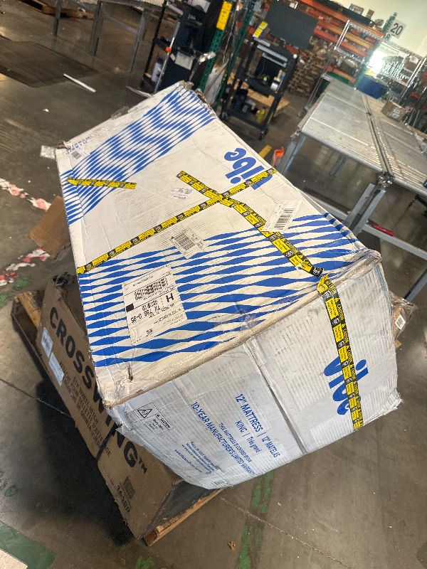 Photo 1 of *****FACTORY SEALED / NO RETURN ******* Vibe Quilted Hybrid Mattress, 12-Inch Innerspring and Pillow Top Gel Memory Foam Mattress, Fiberglass Free, CertiPUR-US Certified Bed in a Box, King, White