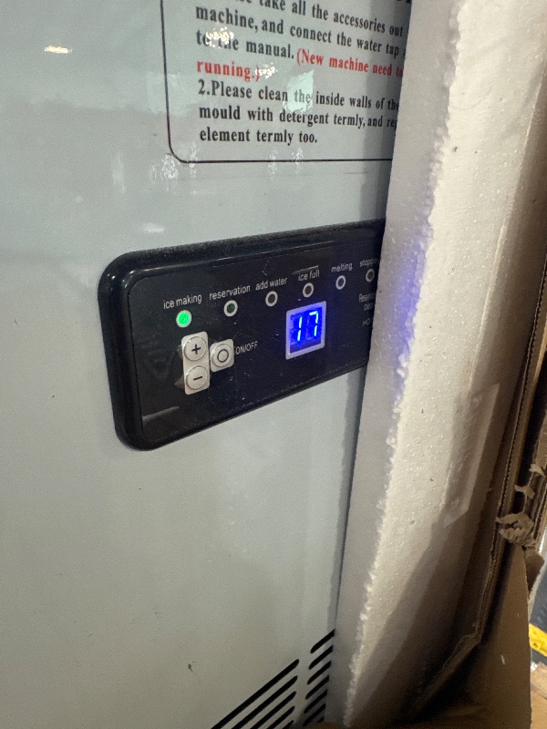 Photo 1 of  *********TURNS ON PERFECTLY******* VEVOR Commercial Ice Maker Machine, 130Lbs/24H with 33Lbs Storage, 45 Cubes per Cycle, Stainless Steel Freestanding & Under Counter Ice Maker with LED Display & Self-Cleaning, for Home Bar Restaurant