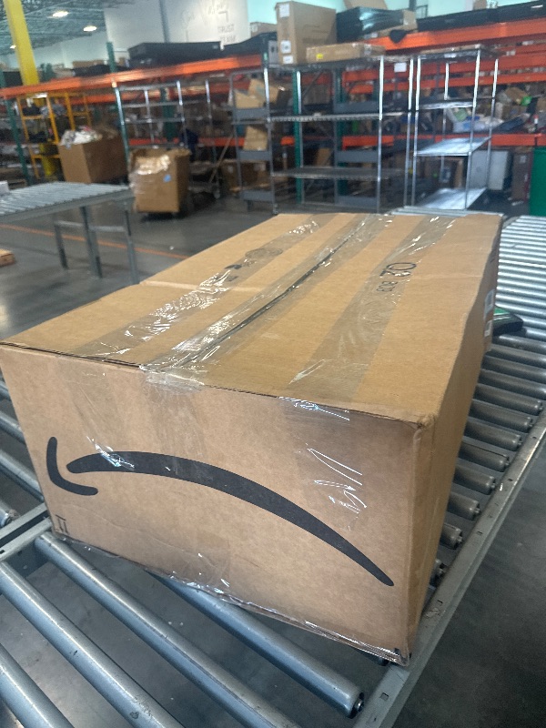 Photo 1 of ***MINOR DAMAGE*** ***READ CLERK NOTES*** Amazon Basics Smudge Resistant Rectangular Trash Can With Soft-Close Foot Pedal, Brushed Stainless Steel, 30 litre/7.9 Gallon, Satin Nickel Finish, 13.8"L x 11.8"W x 25"H