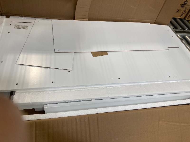 Photo 1 of BHG White Desk with Drawers,Modern Small Computer Desk for Home Office, Makeup Vanity Desk Dressing Table for Bedroom,Filing Cabinet Writing Table PC Desks for Study (White, 39.3")
**No screws**