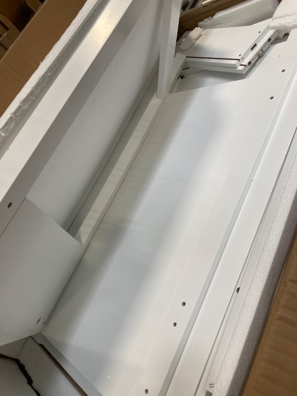 Photo 1 of BHG White Desk with Drawers,Modern Small Computer Desk for Home Office, Makeup Vanity Desk Dressing Table for Bedroom,Filing Cabinet Writing Table PC Desks for Study (White, 39.3")
**No screws**