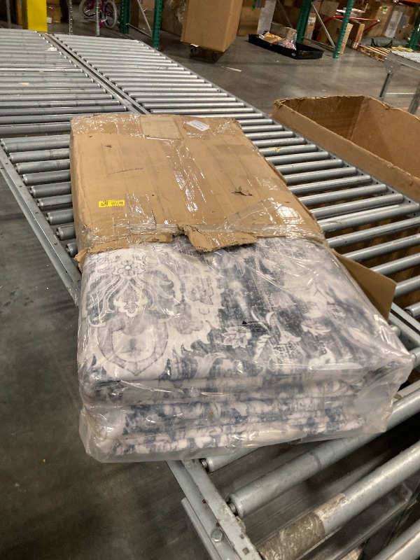 Photo 1 of **USED**
RELEANY Area Rugs 10'x14' Washable Non-Slip, Floral Vintage Distress Print Pattern Medallion Carpet for Living Room Bedroom Dining Room, Light Gray Grey White
**SEE CLERK NOTES**