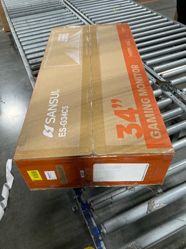 Photo 1 of ***SALE FINAL, FOR PARTS ONLY, SCREEN DAMAGED*** SANSUI 34-Inch Curved Gaming Monitor UWQHD 3440 x 1440 Up to 165Hz Curved 1500R - PIP/PBP, 1ms(MPRT), HDR, 300nits, sRGB 125%, DCI-P3 95%,FreeSync,HDMIx2,DP1.4 x2 (DP Cable Included)