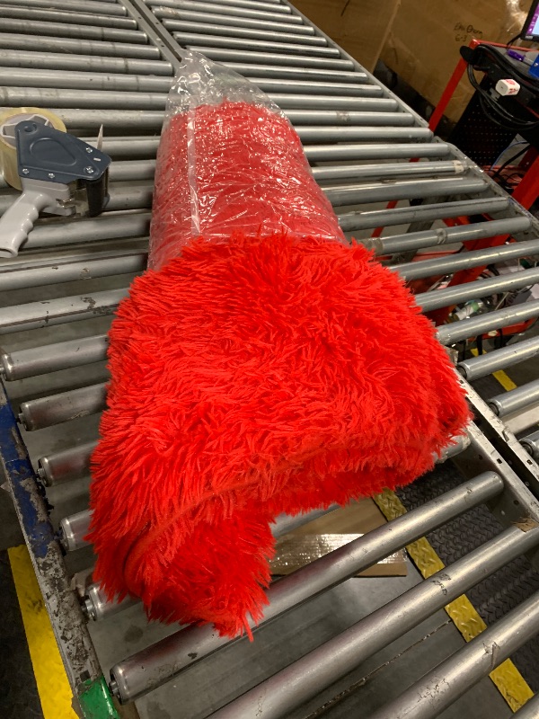Photo 1 of ****** THE SIZE IS UNKNOWN*****
Amearea Premium Soft Fluffy Area Rug Modern Shag Carpet, Fuzzy Shaggy Rugs for Bedroom Living Room Teen Apartment Decor, Comfortable Indoor Furry Dorm Carpets, Red