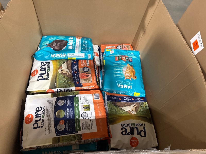 Photo 1 of  *** MIXED ITEMS// NOT RETURN //FINAL SALE*** 
IAMS Proactive Health Indoor Weight Control & Hairball Care Adult Dry Cat Food, Chicken & Turkey Recipe, 16 lb. Bag
CANIDAE Pure Farm to Bowl Wild-Caught Salmon & Barley, Adult, Dry Dog Food, 22lb
