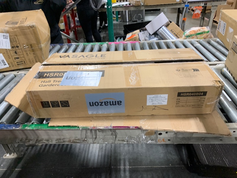 Photo 1 of **USED - MISSING PARTS UNKNOWN**
VASAGLE Coat Rack, Hall Tree with Shoe Bench for Entryway, Entryway Bench with Coat Rack, 4-in-1, with 9 Removable Hooks, a Hanging Rod, 13.3 x 28.3 x 72.1 Inches, Charcoal Gray and Black UHSR040B04