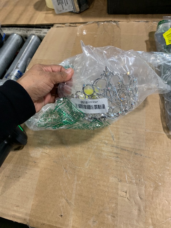 Photo 1 of (Tall) Princess Tiara for Adults Silver Crown Spiky Star Bubbl Movie-Themed Headband for Witch Birthdays Halloween Gatherings